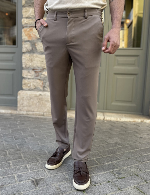 Ανδρικό πούρο υφασμάτινο παντελόνι με λάστιχο στην μέση D1230P