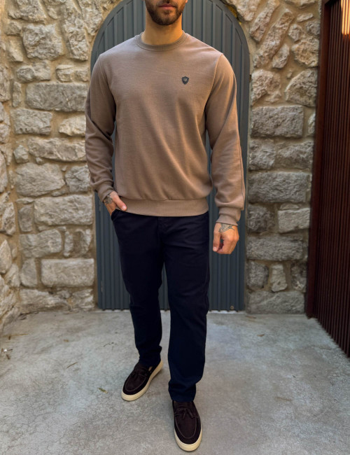 Everbest Ανδρική πούρο μακρυμάνικη ριπ μπλούζα Plus Size 261030P