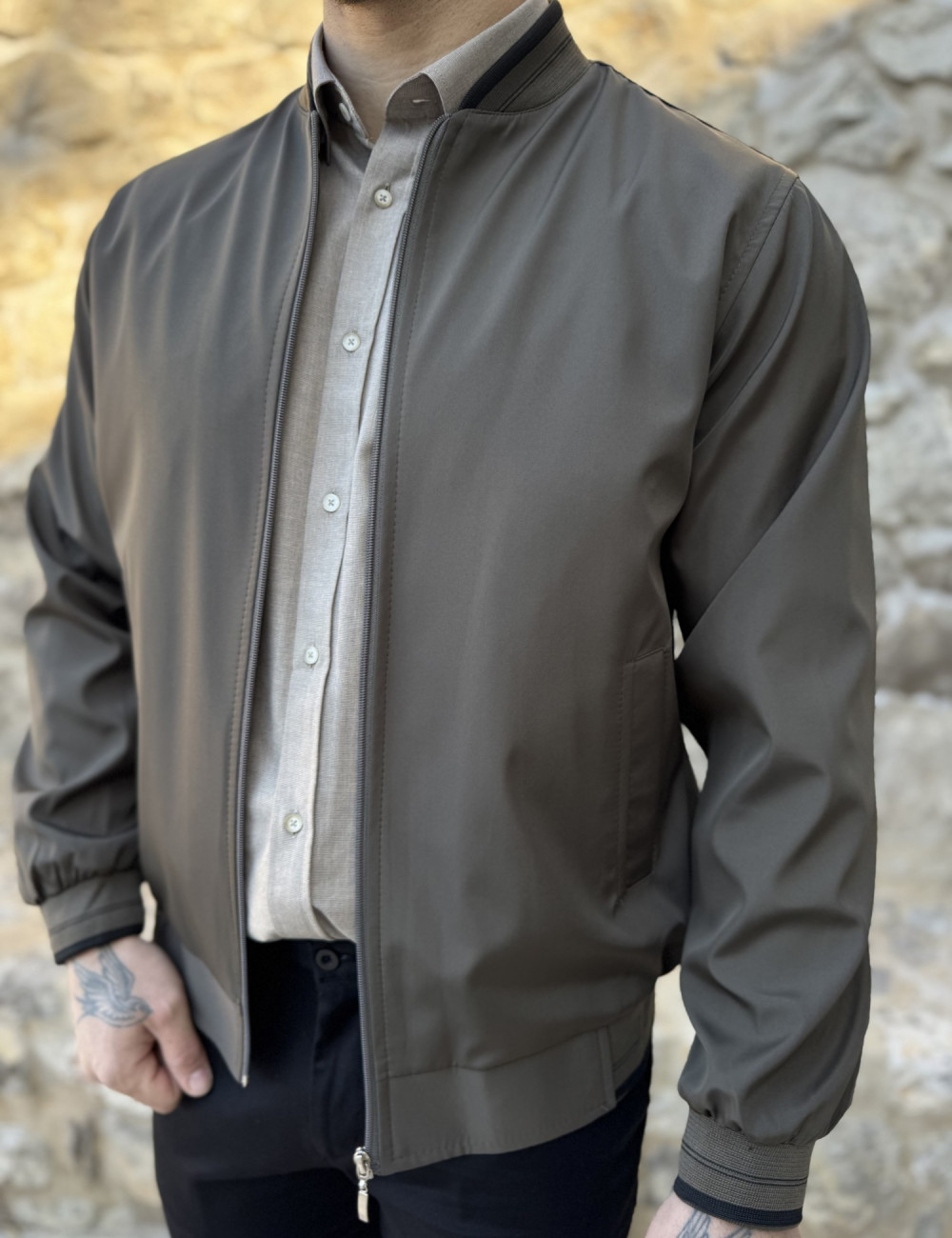 Ανδρικό Jacket σε στυλ bomber.
