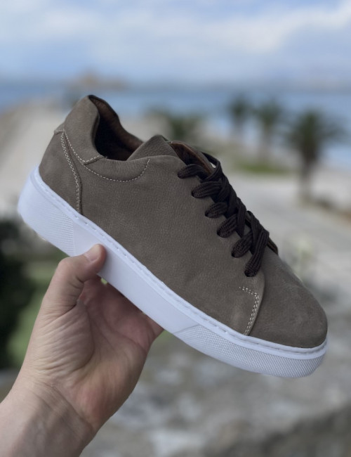 Ανδρικά πούρο δερμάτινα casual sneakers HG175544P
