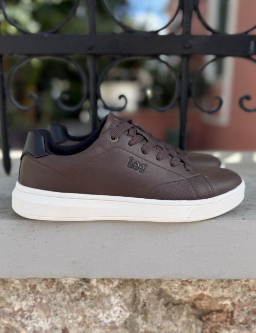 Lee ανδρικά καφέ casual sneakers 5026303434B