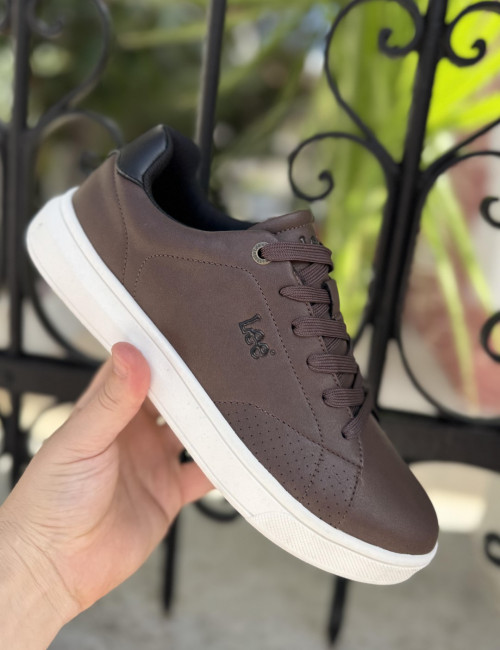 Lee ανδρικά καφέ casual sneakers 5026303434B