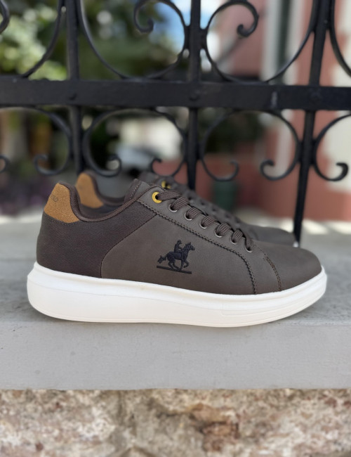 US GRAND POLO ανδρικά καφέ casual sneakers GPM21135K