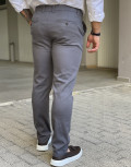 Ben Tailor ανδρικό ανθρακί υφασμάτινο Chinos παντελόνι 0178G