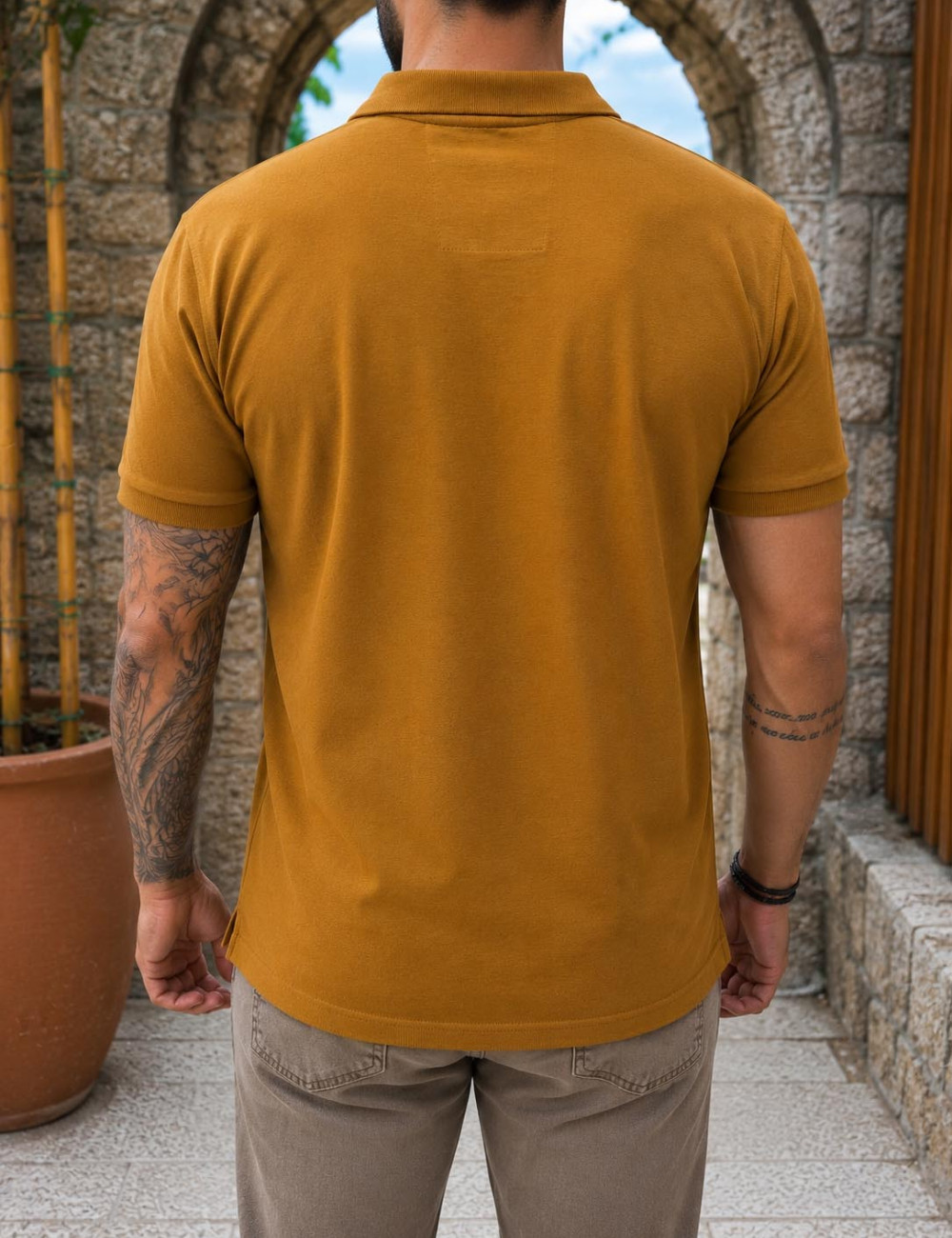 Ανδρική Polo κοντομάνικη μπλούζα πικέ.