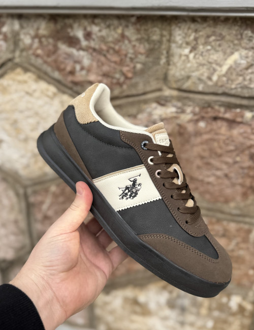 U.S. Polo Assn. ανδρικά καφέ casual sneakers CAMPY004ADGRBRW01