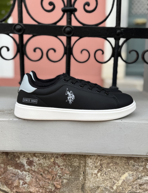 U.S. Polo Assn. ανδρικά ασπρόμαυρα casual sneakers BYRON001DBLK
