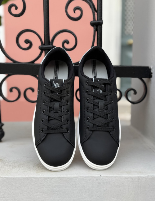 U.S. Polo Assn. ανδρικά ασπρόμαυρα casual sneakers BYRON001DBLK
