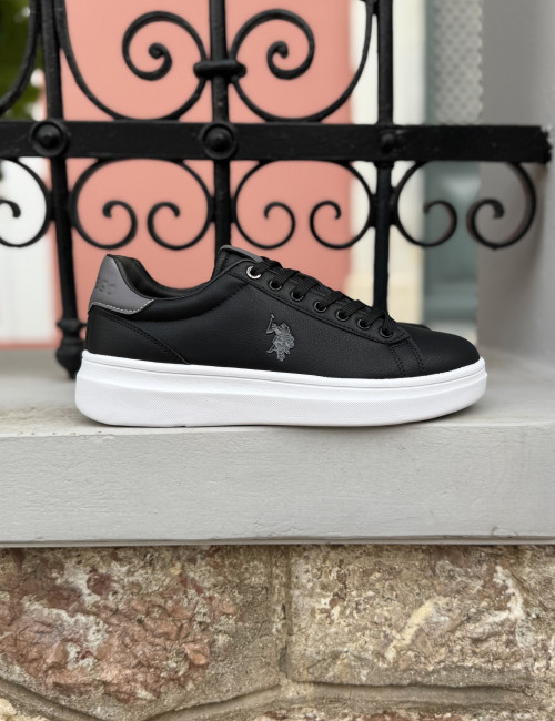 U.S. Polo Assn. ανδρικά ασπρόμαυρα casual sneakers CODY010ABLK