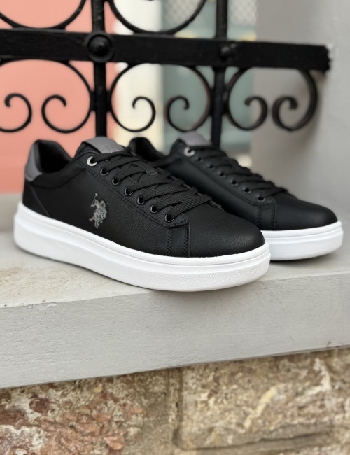 U.S. Polo Assn. ανδρικά ασπρόμαυρα casual sneakers CODY010ABLK