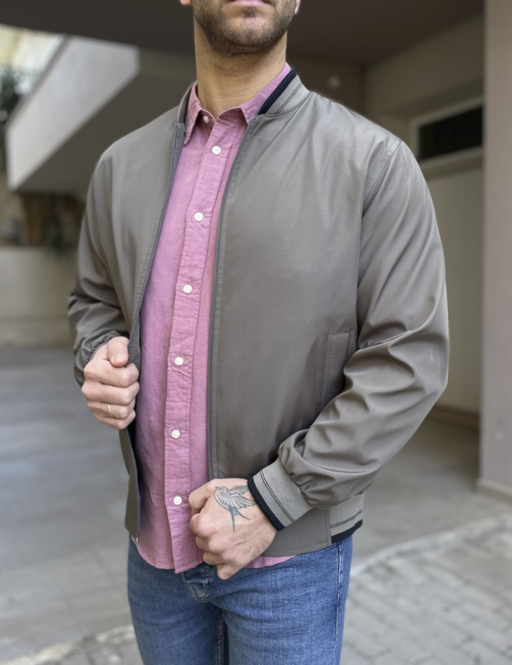 Ανδρικό Jacket σε στυλ bomber.