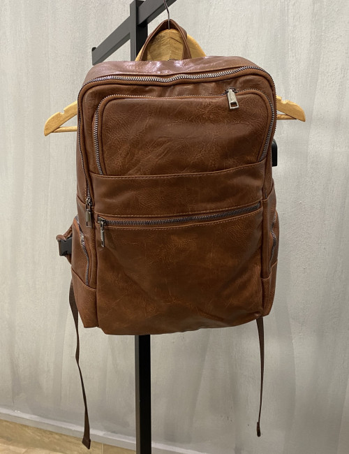 Ανδρικό ταμπά σακίδιο πλάτης με πολλαπλές θήκες B9640103T