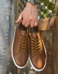 Aνδρικά χαμηλά Casual Sneakers κατασκευασμένα από γνήσιο δέρμα.