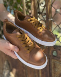 Aνδρικά χαμηλά Casual Sneakers κατασκευασμένα από γνήσιο δέρμα.