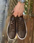 Aνδρικά χαμηλά Casual Sneakers κατασκευασμένα από γνήσιο δέρμα.