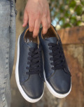 Aνδρικά χαμηλά Casual Sneakers κατασκευασμένα από γνήσιο δέρμα.