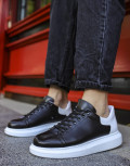 Ανδρικά δίσολα Sneakers με κορδόνια λαστιχένια σόλα.