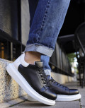Ανδρικά δίσολα Sneakers με κορδόνια λαστιχένια σόλα.