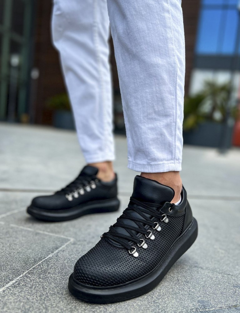 Ανδρικά Sneakers κατασκευασμένα από οργανική δερματίνη άριστης ποιότητας, με πολύ μαλακό πάτο.