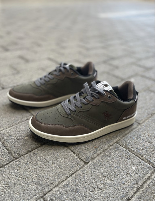 Us Grand Polo καφέ-λαδί ανδρικά casual sneakers GPM428201