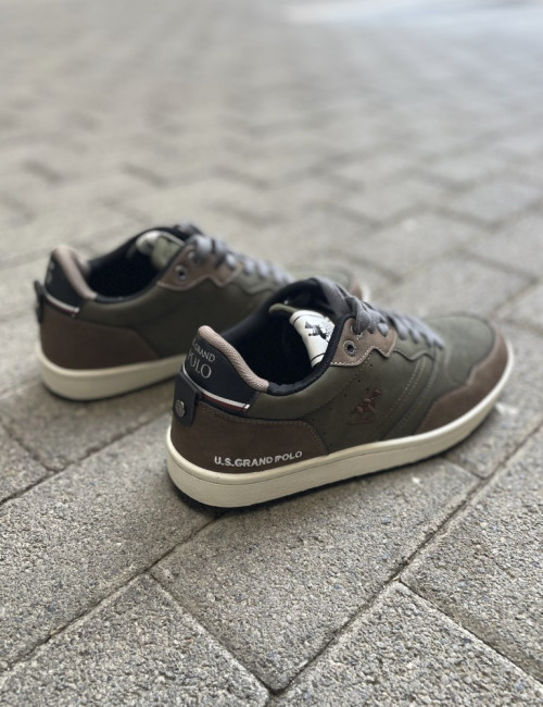 Us Grand Polo καφέ-λαδί ανδρικά casual sneakers GPM428201