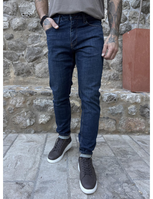 Ανδρικό μπλε slim τζιν παντελόνι ελαστικό GB5806