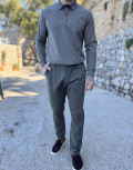 Αντρικό παντελόνι υφασμάτινο με λάστιχο στην μέση και κορδόνι για καλύτερη στήριξη.