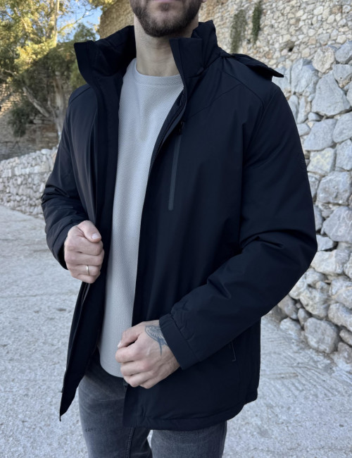 Dynamo ανδρικό μαύρο αδιάβροχο μπουφάν D3368M