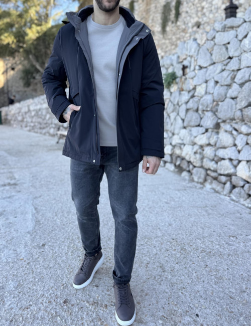 Dynamo ανδρικό μπλε αδιάβροχο μπουφάν D3369