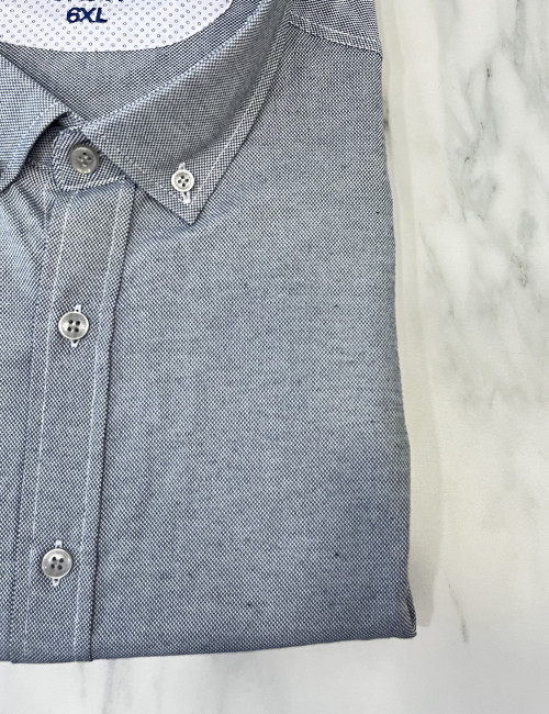 Ανδρικό γκρι κλασικό πουκάμισο Oxford CA2524G