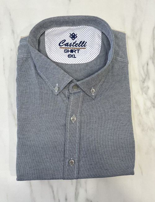 Ανδρικό γκρι κλασικό πουκάμισο Oxford CA2524G