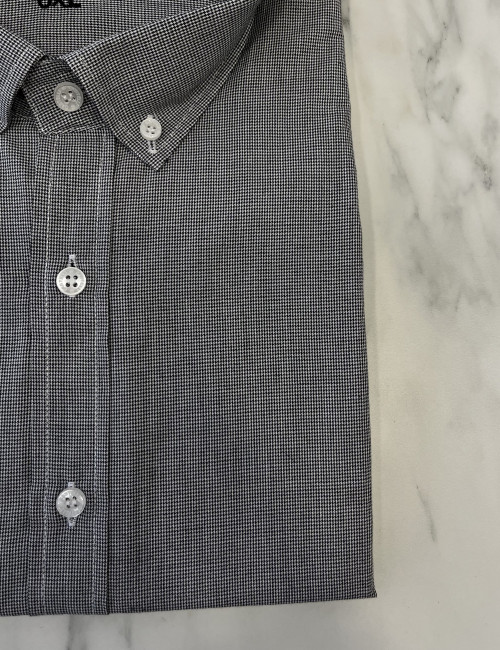 Ανδρικό γκρι πτι καρό πουκάμισο CA2520G