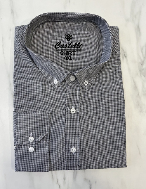 Ανδρικό γκρι πτι καρό πουκάμισο CA2520G