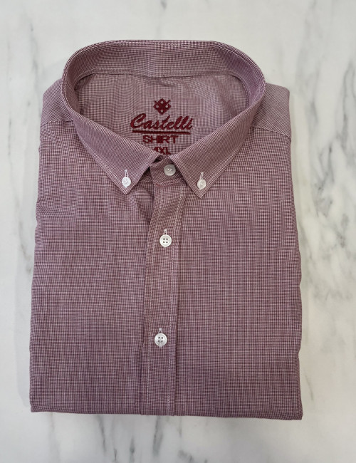 Ανδρικό κόκκινο πτι καρό πουκάμισο CA2520