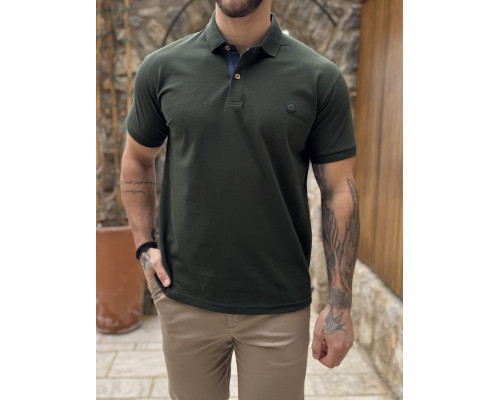 Everbest ανδρική κυπαρισσί πικέ Polo μπλούζα Plus Size 262833K