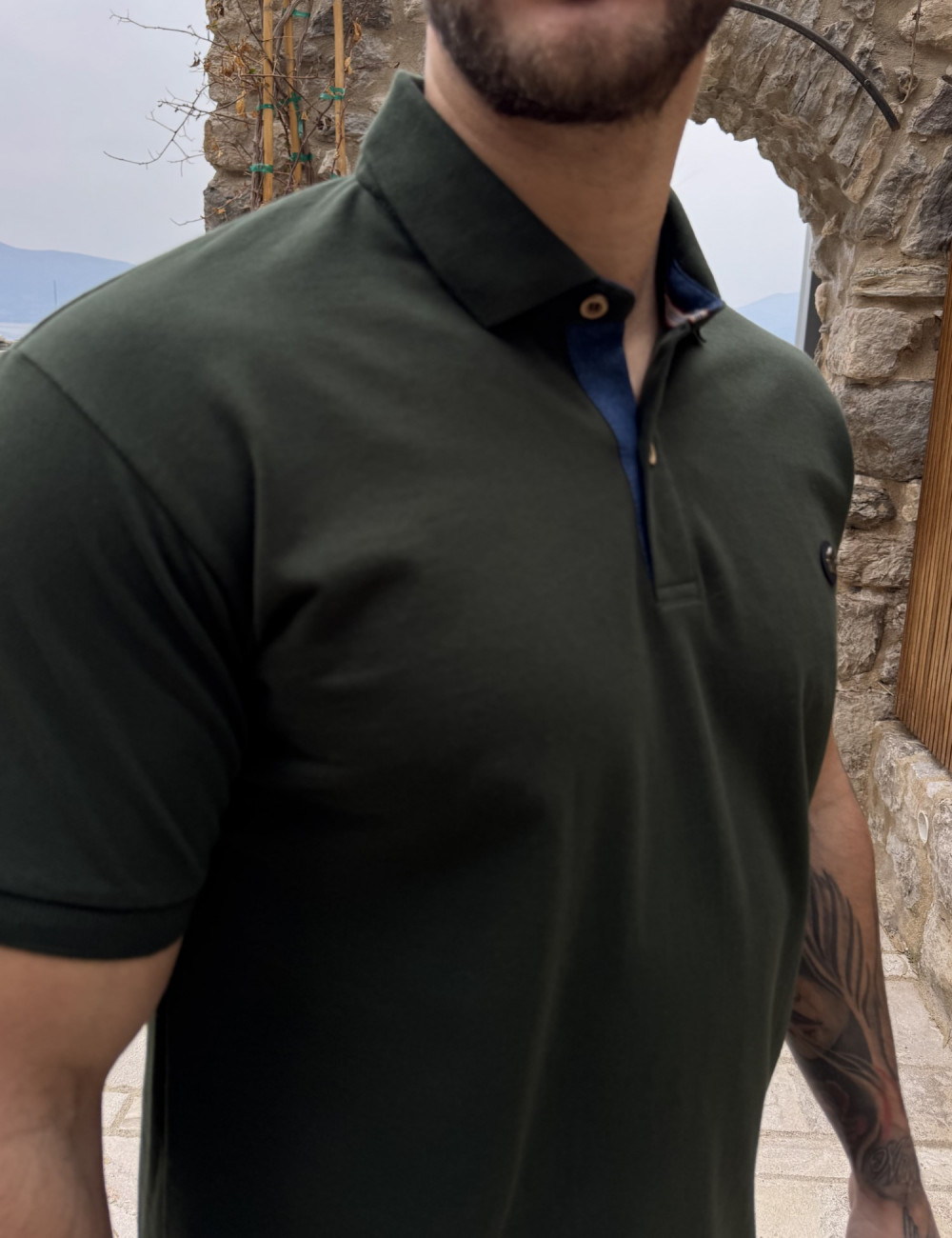 Ανδρική Polo κοντομάνικη μπλούζα πικέ.