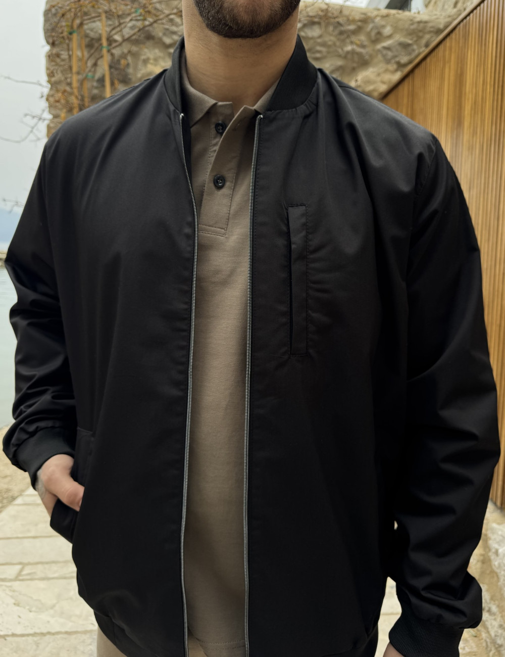 Ανδρικό Jacket σε στυλ bomber.