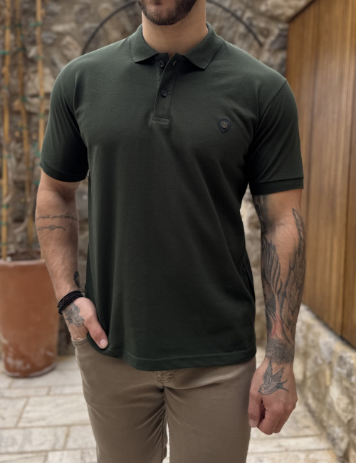 Everbest ανδρική κυπαρισσί πικέ Polo μπλούζα Plus Size 262839K