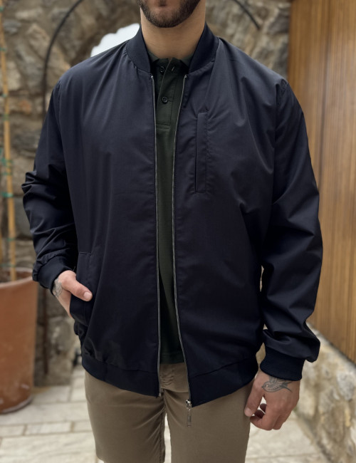 Ανδρικό μπλε ελαφρύ Bomber Plus Size EP502N