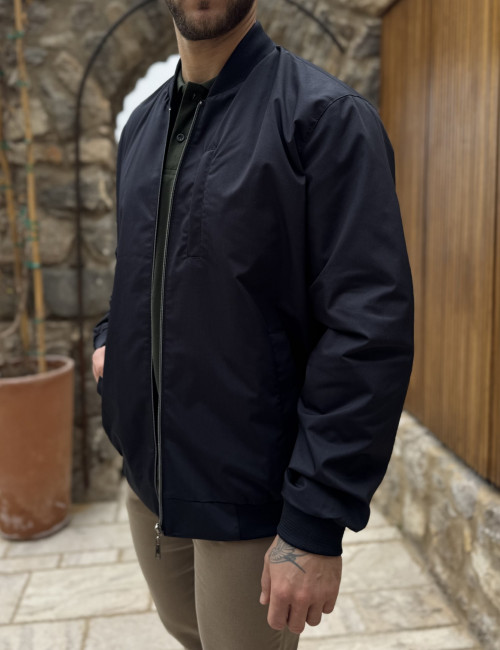Ανδρικό μπλε ελαφρύ Bomber Plus Size EP502N