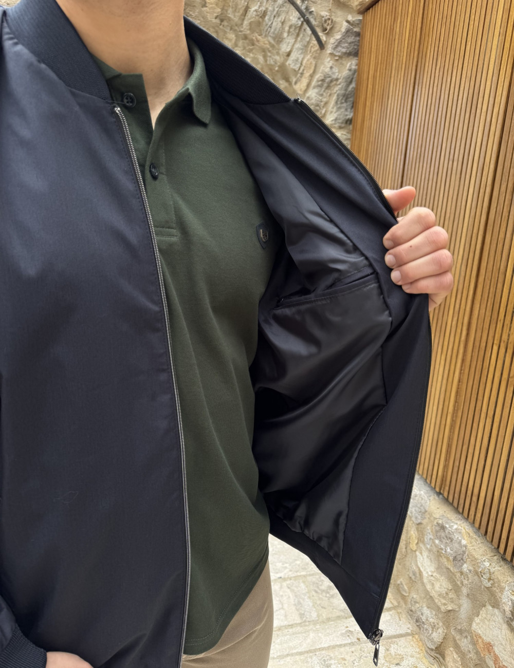 Ανδρικό Jacket σε στυλ bomber.