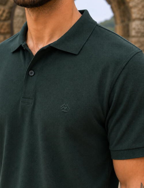 Origin ανδρική κυπαρισσί πικέ Polo μπλούζα Plus Size 252717K