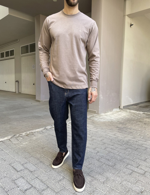 Everbest Ανδρική πούρο βαμβακερή μπλούζα Plus size 2610160P