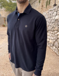Ανδρική μονόχρωμη μακρυμάνικη μπλούζα Polo.
