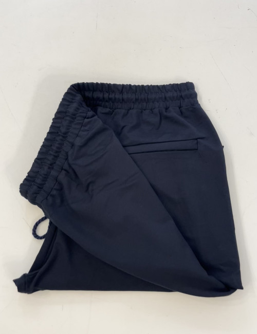 Ανδρική μπλε φόρμα με λάστιχο στο τελείωμα Plus Size EP2401B