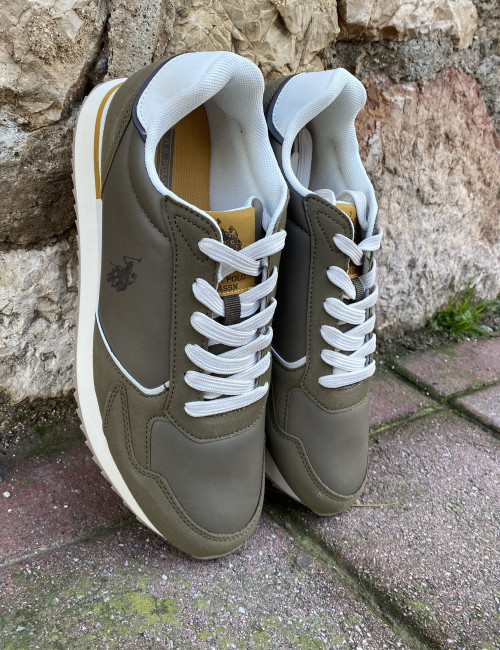 U.S. Polo Assn. ανδρικά λαδί casual sneakers CHRIS001OLI003