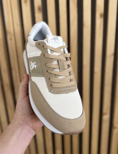 Us Grand Polo μπεζ ανδρικά casual sneakers GPM12160