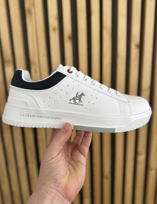 US GRAND POLO ανδρικά λευκά casual sneakers GPM21265