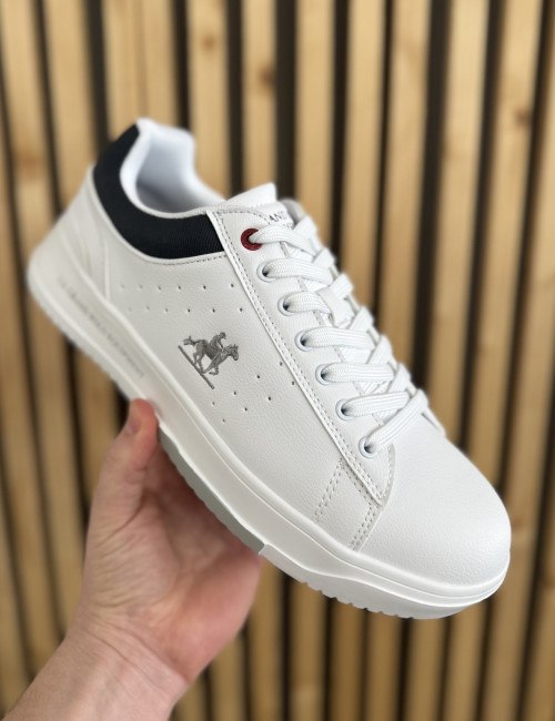US GRAND POLO ανδρικά λευκά casual sneakers GPM21265