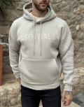 Ανδρικό μονόχρωμο φούτερ με κουκούλα.
